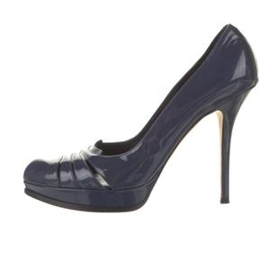 Christian  Dior Blue Patent High Heels (with box and heel taps)